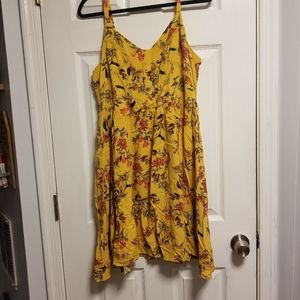 Torrid yellow floral sundress size 1 1x